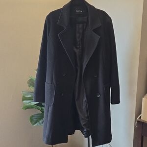 Elegant Black Pea Coat
